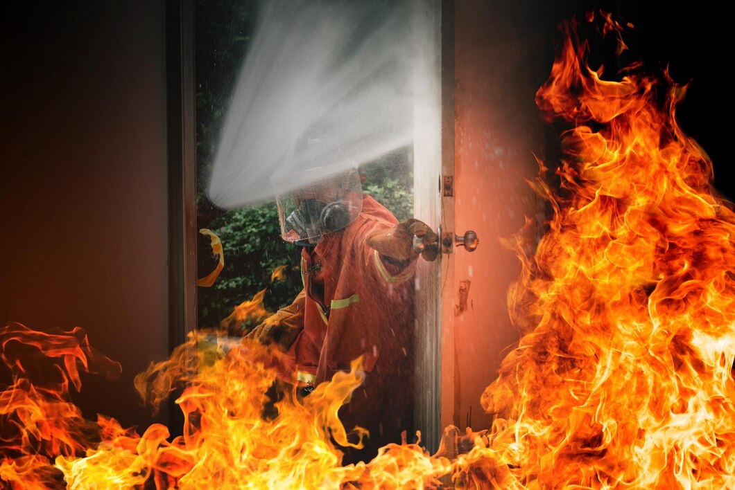 A house on fire